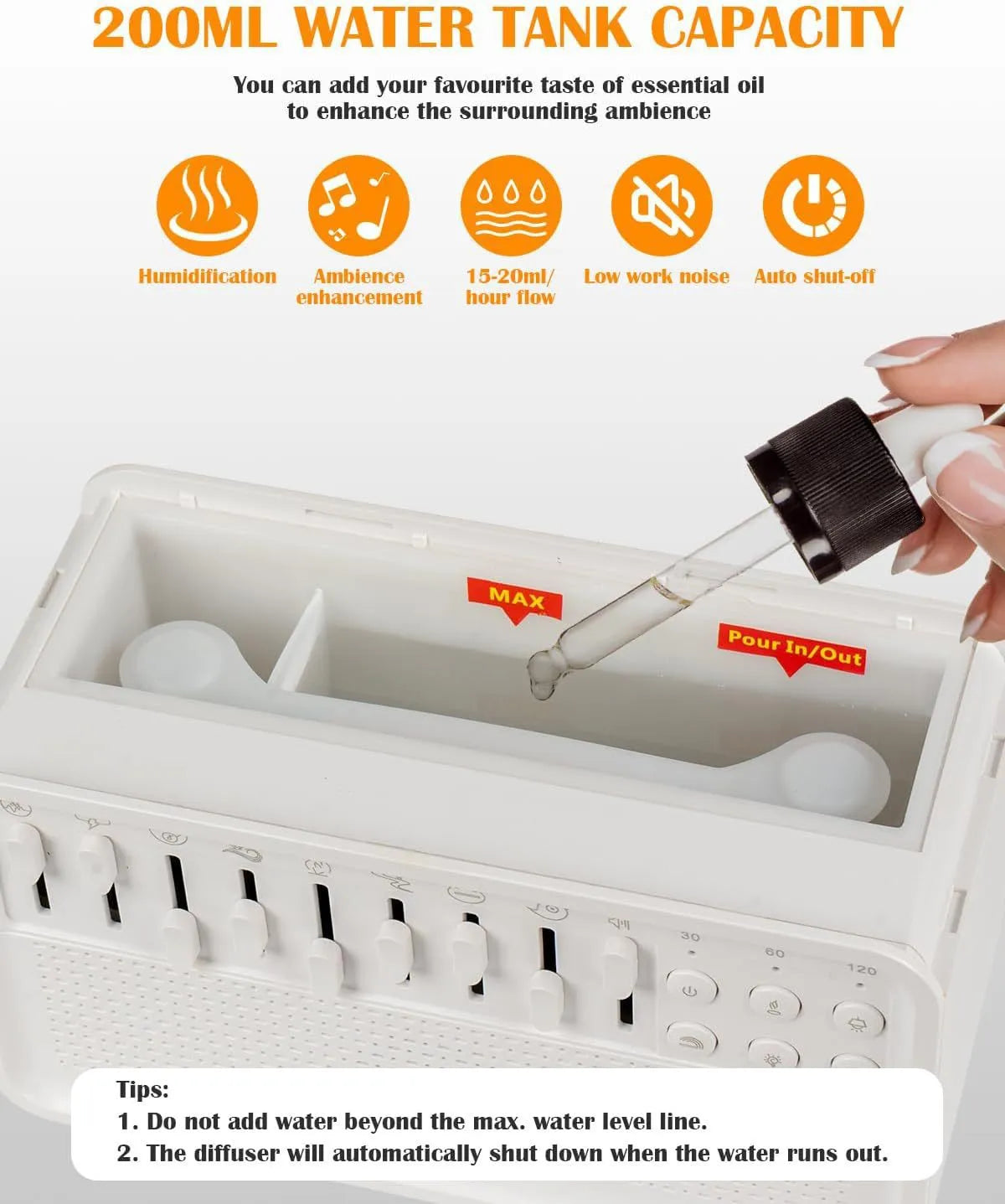 White Noise Night Lamp & Aromatherapy Humidifier